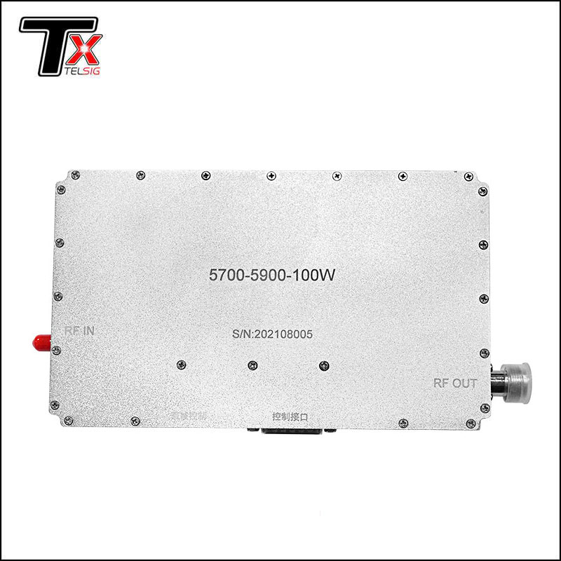 5.8G 5700-5900MHz 50W 100W Anti-Drohnen-HF-Leistungsverstärker für Drohnen-Zähler-HF-Störsender